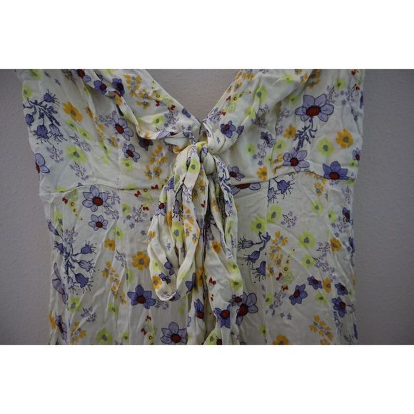 Free People Women's Sz XS Ivory Combo Floral "It Takes Two" Wrap Dress $128 - Picture 3 of 11